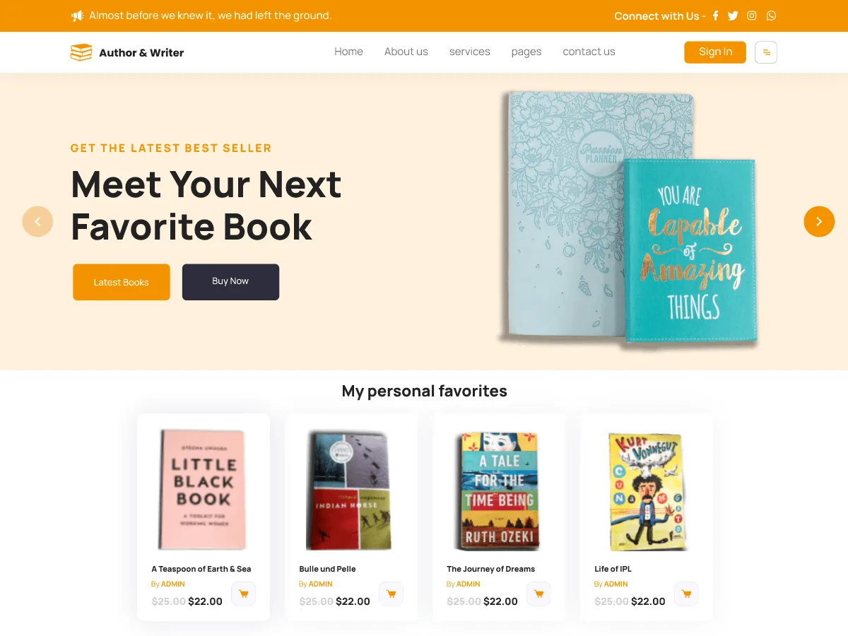Author Writer – WordPress theme for quotes and author
