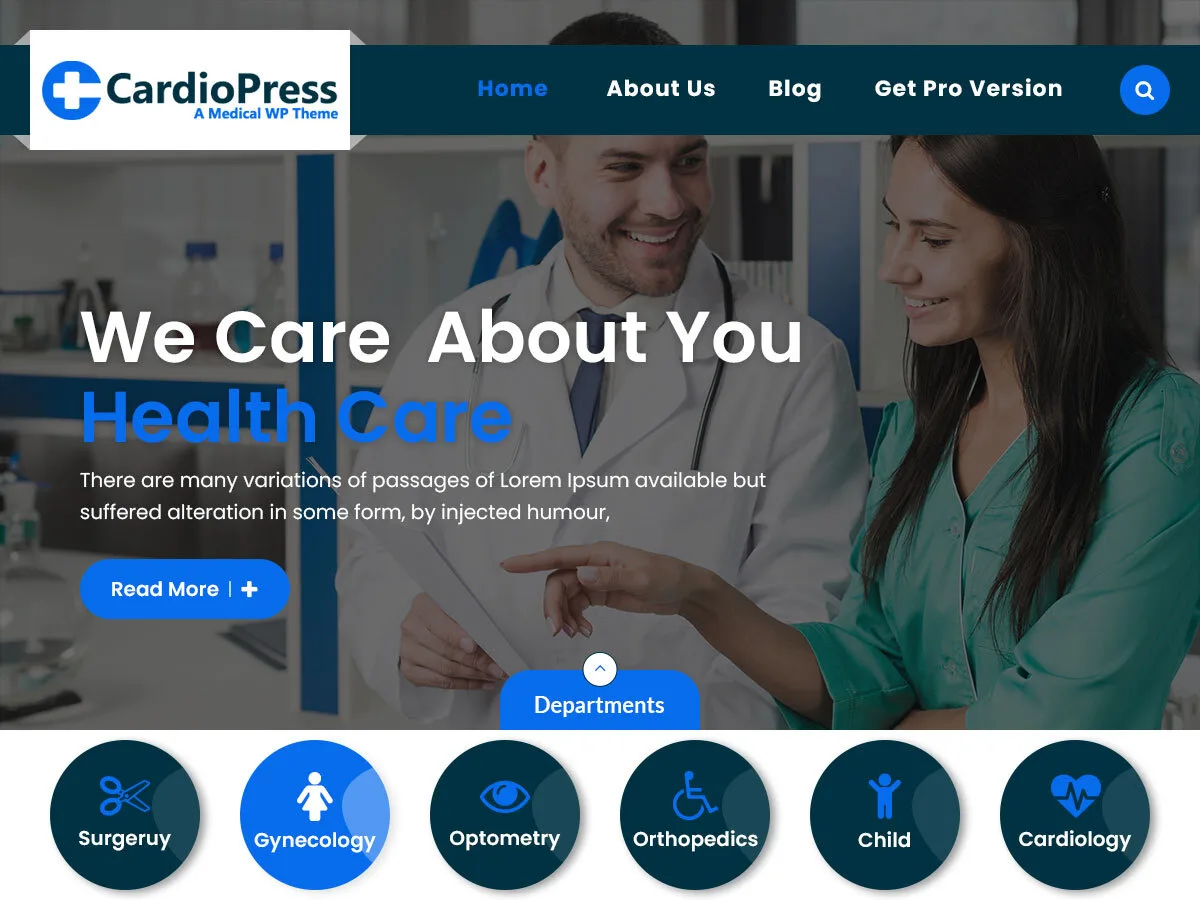 CardioPress – WordPress theme for pharmaceutical company