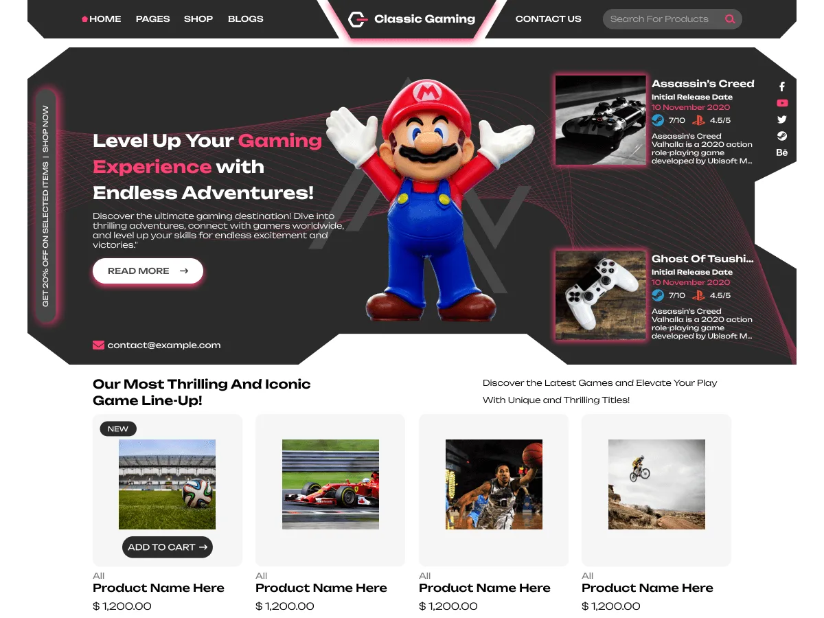 Classic Gaming – WordPress theme for gaming blog