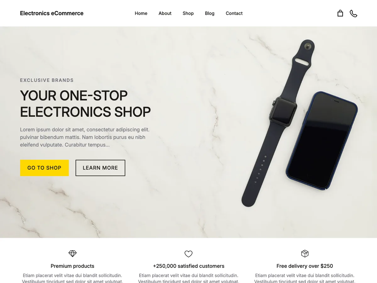 Electronics Store eCommerce – WordPress theme for electronics store