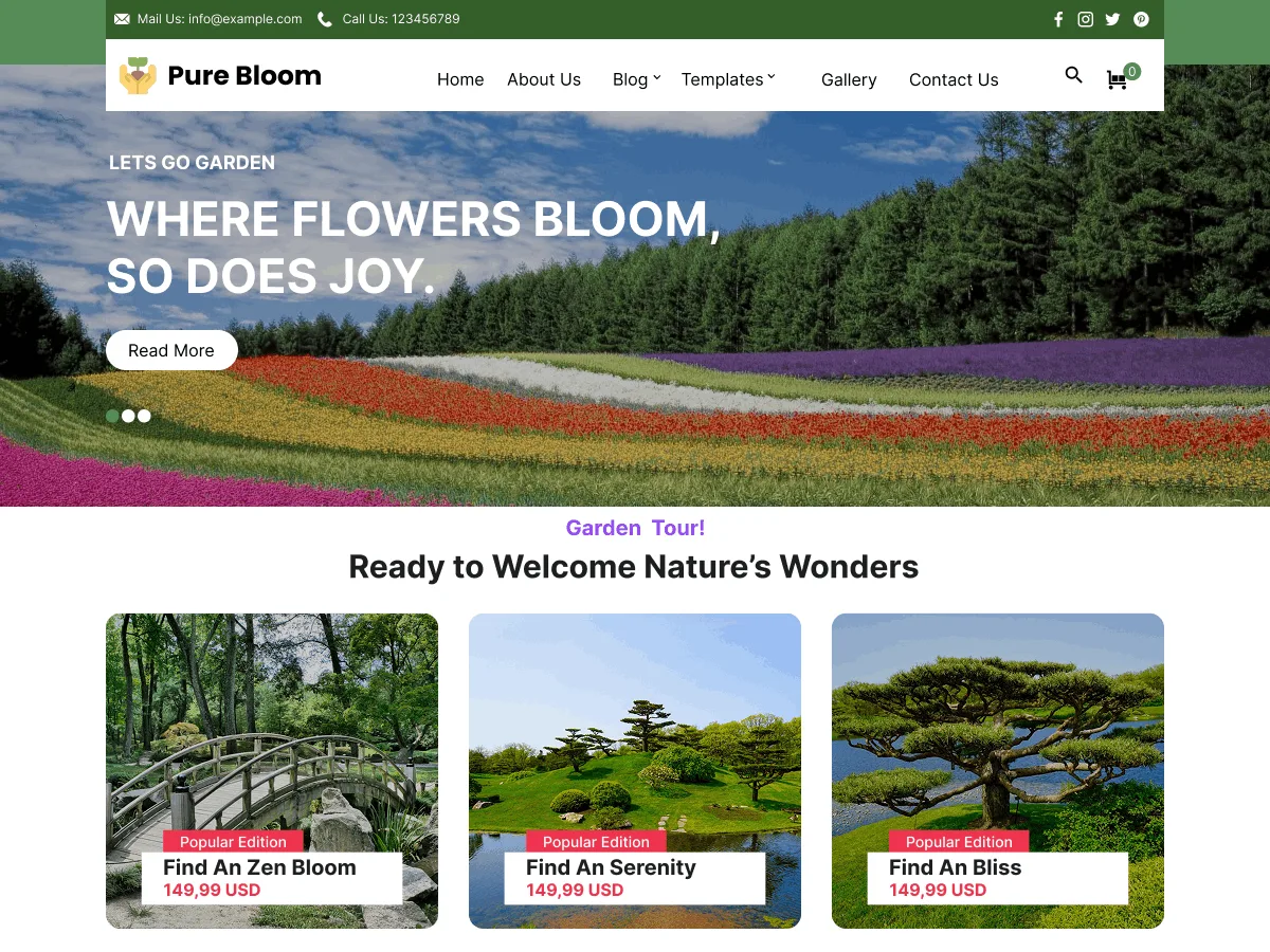 Exotic Plant Store – WordPress theme for plant nursery
