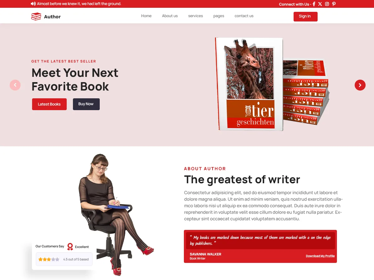 Expert Author – WordPress theme for quotes and author