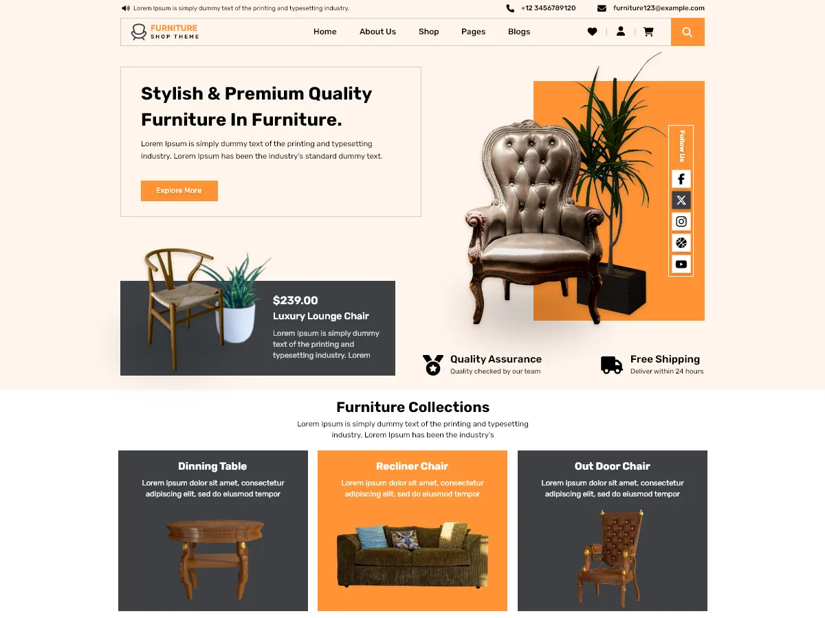 Furniture Shop Blocks – WordPress theme for furniture store