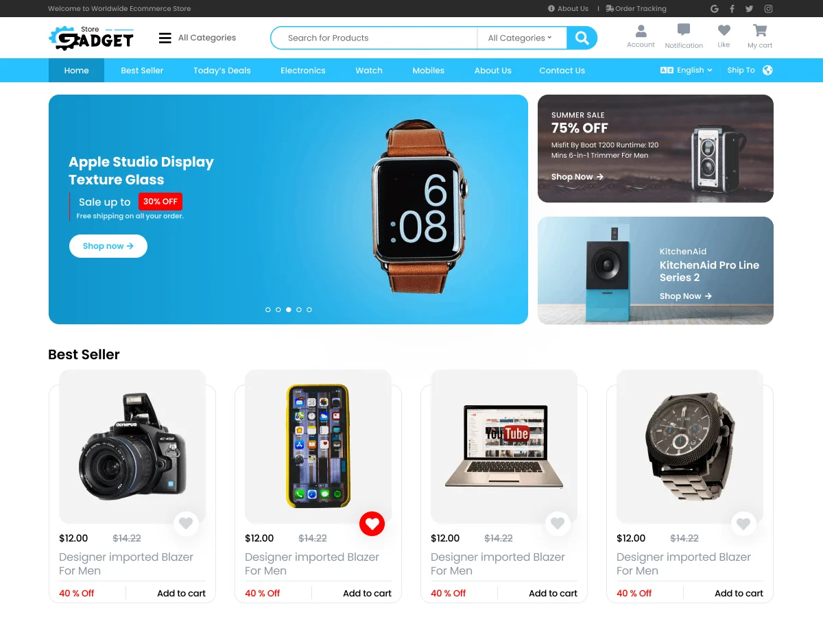 Gadget Store – WordPress theme for electronics store