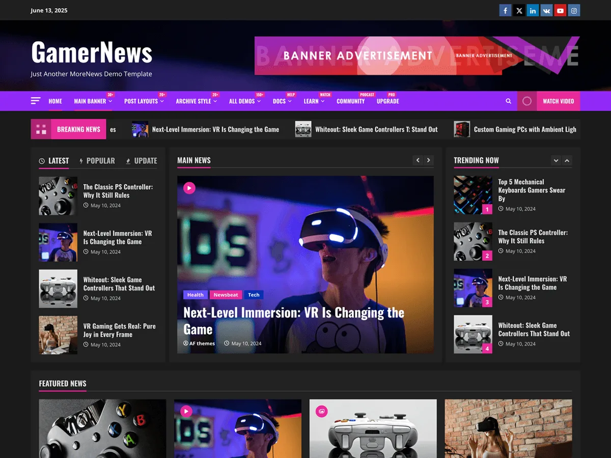 GamerNews – WordPress theme for gaming blog