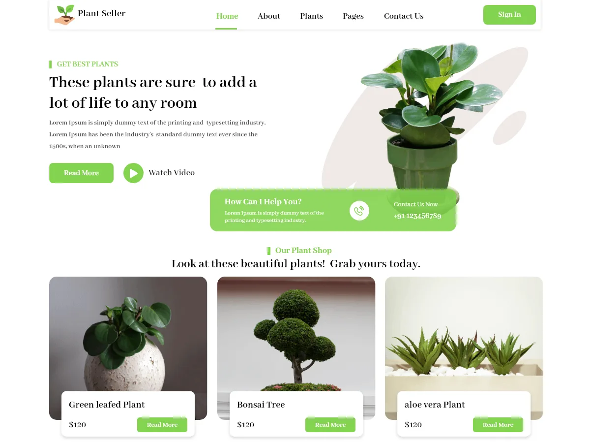 Garden Plant Shop – WordPress theme for plant nursery