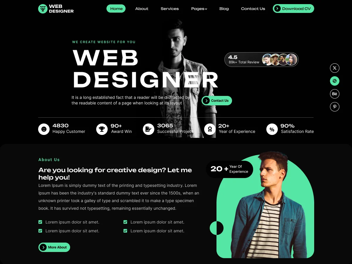 Graphic Design Portfolio – WordPress theme for UX portfolio