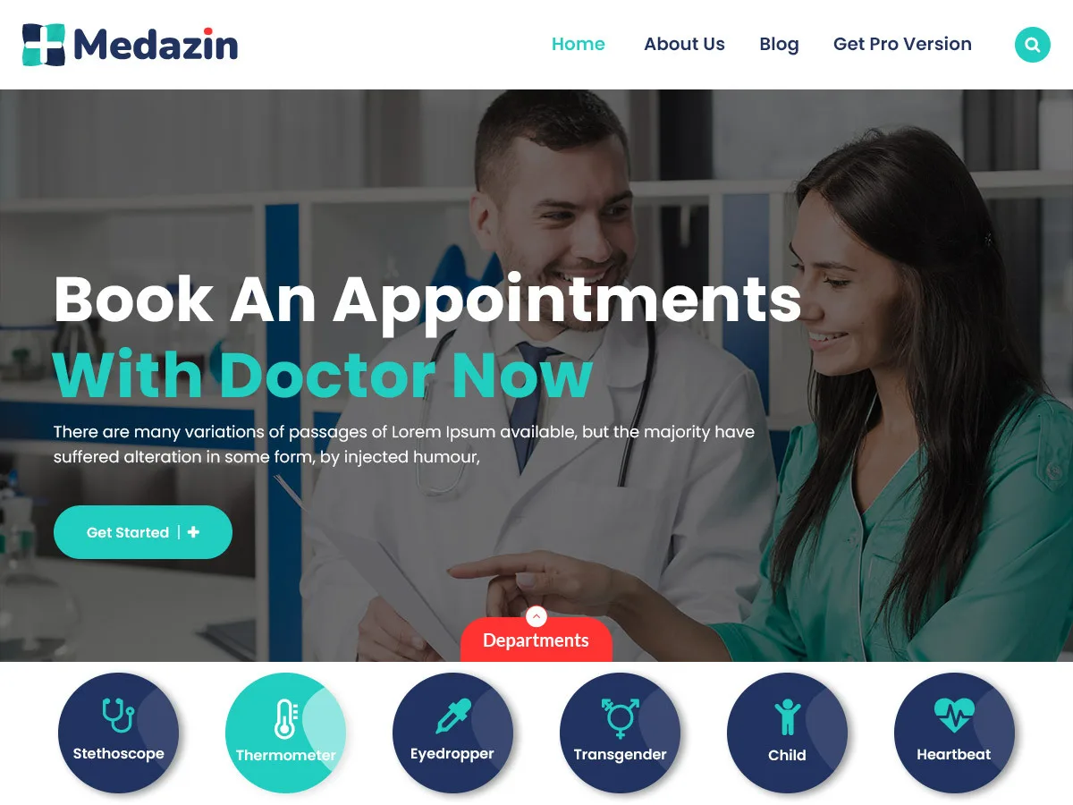 Medazin – WordPress theme for pharmaceutical company