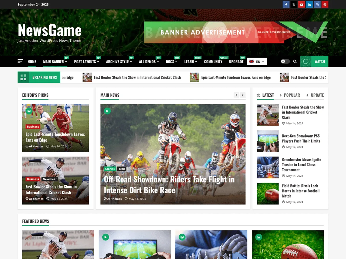 NewsGame – WordPress theme for gaming blog