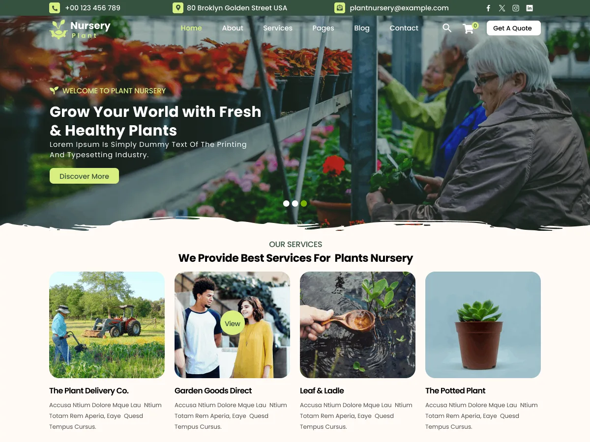 Plant Nursery – WordPress theme for plant nursery