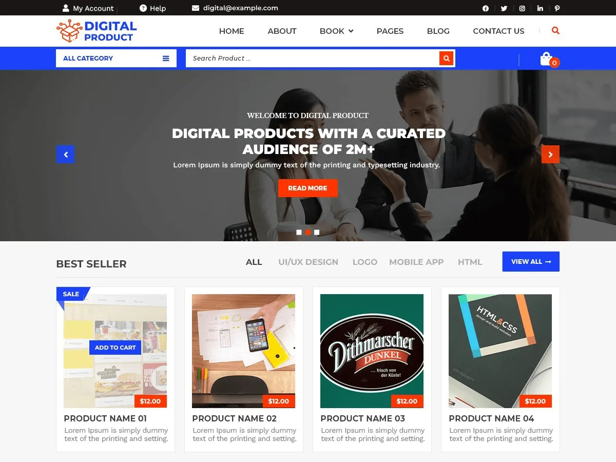 Rev Digital Products – WordPress theme for digital products