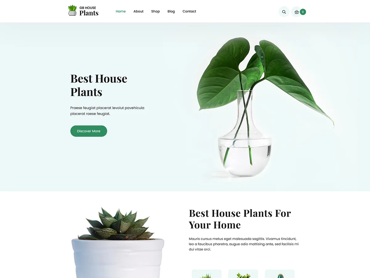 SKT Plants – WordPress theme for plant nursery