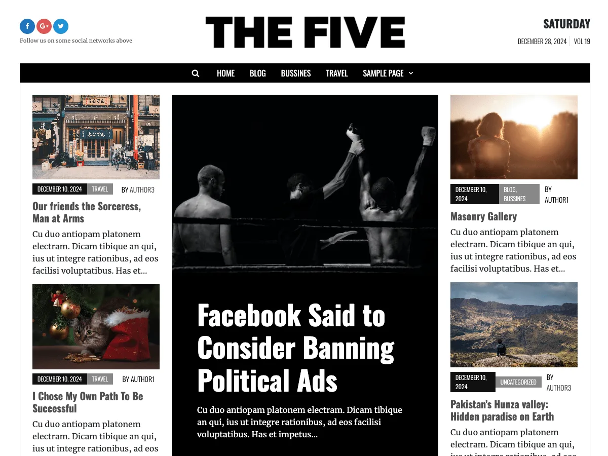 Tenzin News Magazine – WordPress theme for media company