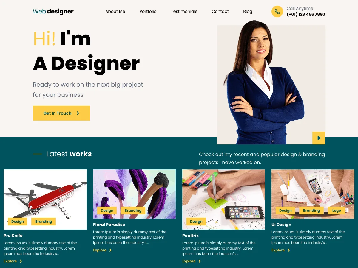 Web Designer Portfolio – WordPress theme for UX portfolio